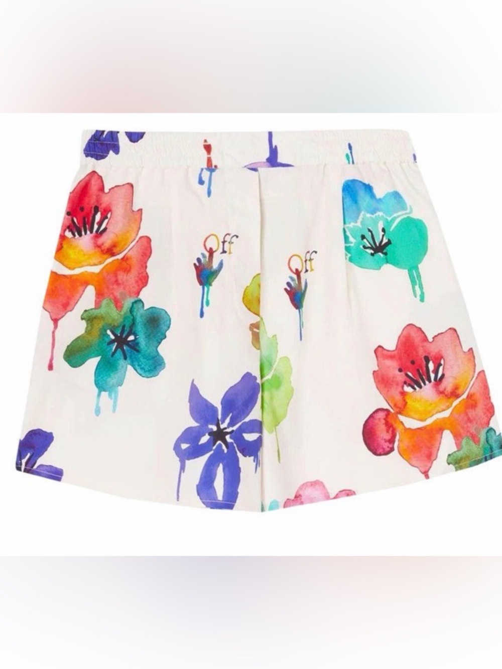 Off-white women’s floral multicolor cotton shorts new with tags size 40